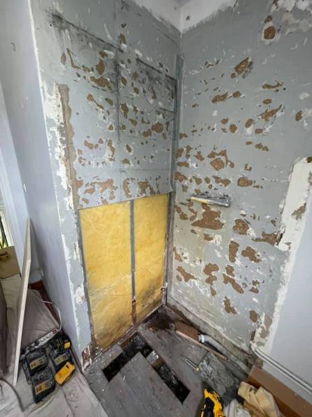 Rénovation d'une douche suite à un dégât des eaux