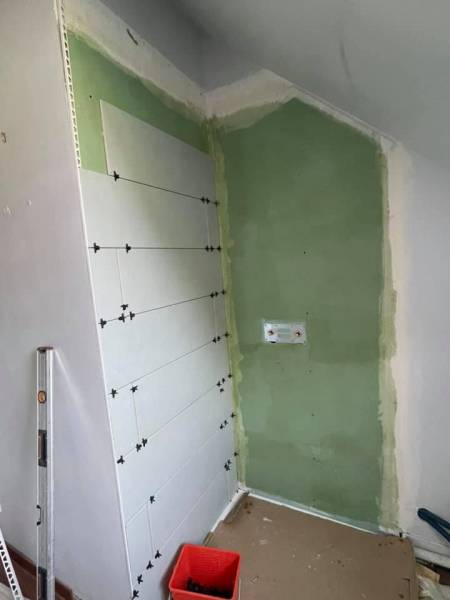 Rénovation d'une douche suite à un dégât des eaux